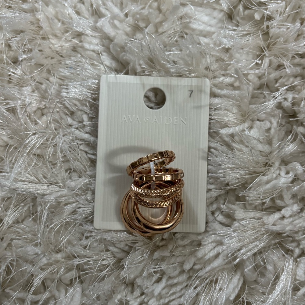 Ava & Aiden Ring Set, Size 7